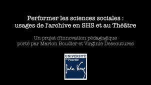 Teaser - Performer les Sciences Sociales