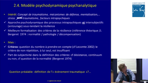 Traumatisme et résilience