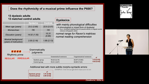 Rhythm and perception during development Mme Barbara Tillman